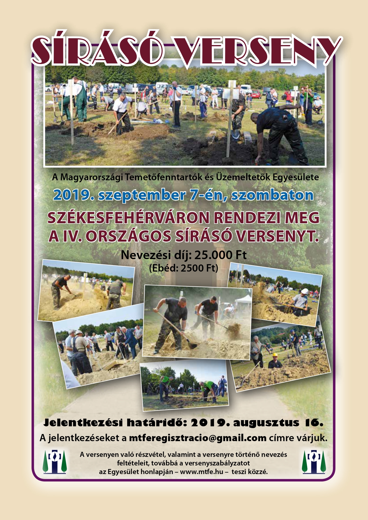 IV. MTFE Országos Sírásó Verseny 2019. plakát 